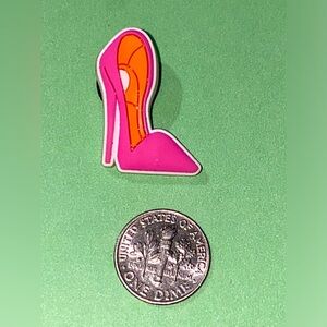 (10 for $15) Woman's Hot Pink High Heels Croc Shoe Charms